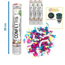 Canon à confettis Joyeux Anniversaire 30 cm pas cher | Fiesta Factory