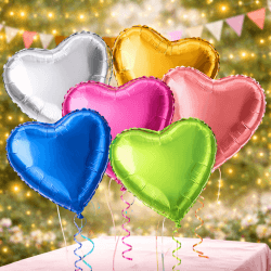 Ballon cœur aluminium 40 cm – Disponible en 6 couleurs – Air ou hélium - BALCOEUR - Ballons aluminium