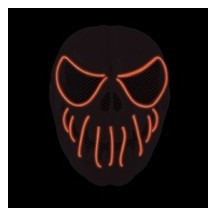 Masque lumineux citrouille adulte – masque Halloween LED terrifiant