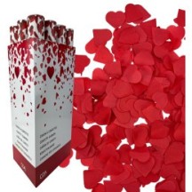 Canon à confettis 80 cm cœurs rouges pas cher | Fiesta Factory