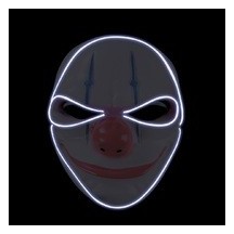 Masque clown terrifiant lumineux adulte – masque Halloween LED effrayant