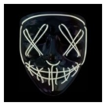 Masque lumineux visage terrifiant adulte – masque Halloween LED effrayant