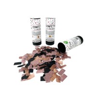 Lot 3 canons à confettis noir et rose gold 11 cm pas cher | Fiesta Factory