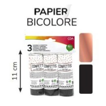 Lot 3 canons à confettis noir et rose gold 11 cm pas cher | Fiesta Factory