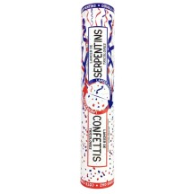 Lancer confettis bleu blanc rouge 25 cm pas cher - Fiesta Factory