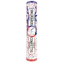 Lancer confettis bleu blanc rouge 25 cm pas cher - Fiesta Factory