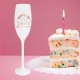 Flûte champagne anniversaire rose doré pas cher | Fiesta Factory