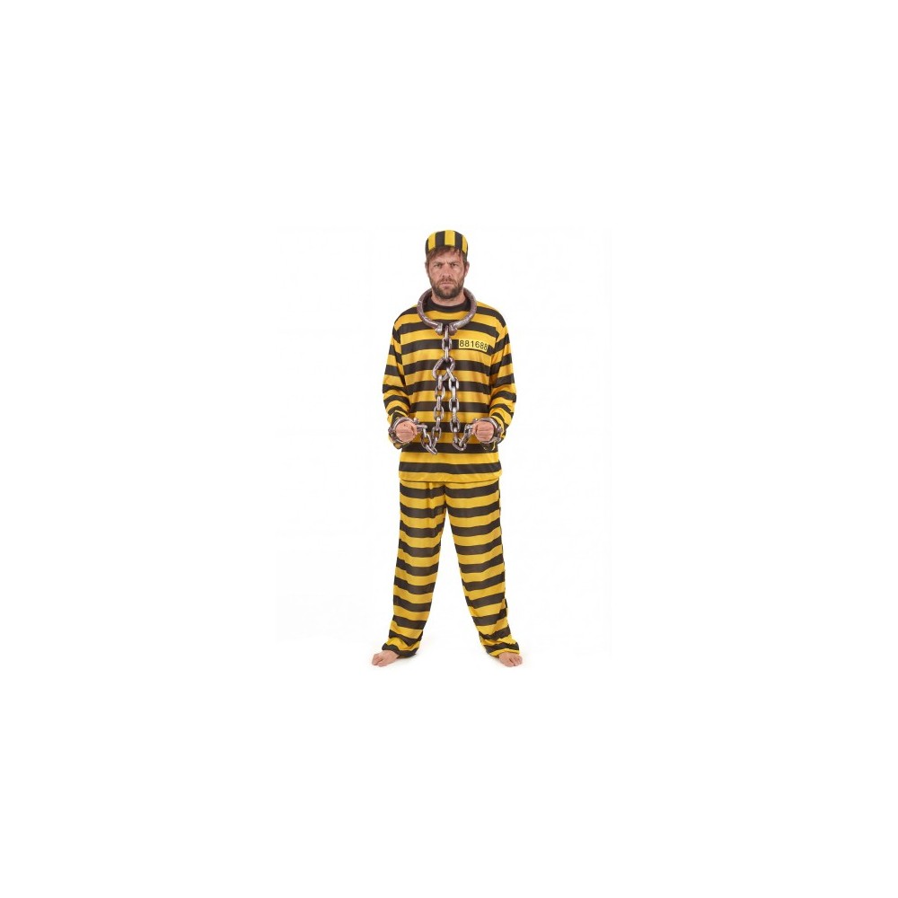 Déguisement Prisonnier Jaune Adulte – Costume détenu -  - Costumes adulte