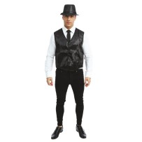 Gilet sequins noir adulte pas cher – Fiesta Factory à petit prix