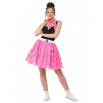 Déguisement Années 50 Rose à Pois Femme -  - Costumes adulte