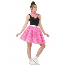 Déguisement Années 50 Rose à Pois Femme -  - Costumes adulte