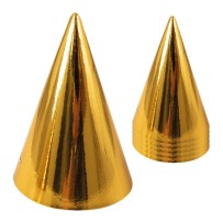 Chapeau Pointu Carton Or – Lot de 6 - 21801 - Cotillons