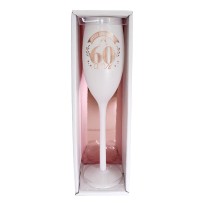 Flûte champagne 60 ans rose doré pas cher | La Boutique de l’Artificier
