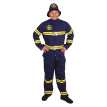 Costume pompier adulte pas cher bleu | Fiesta Factory