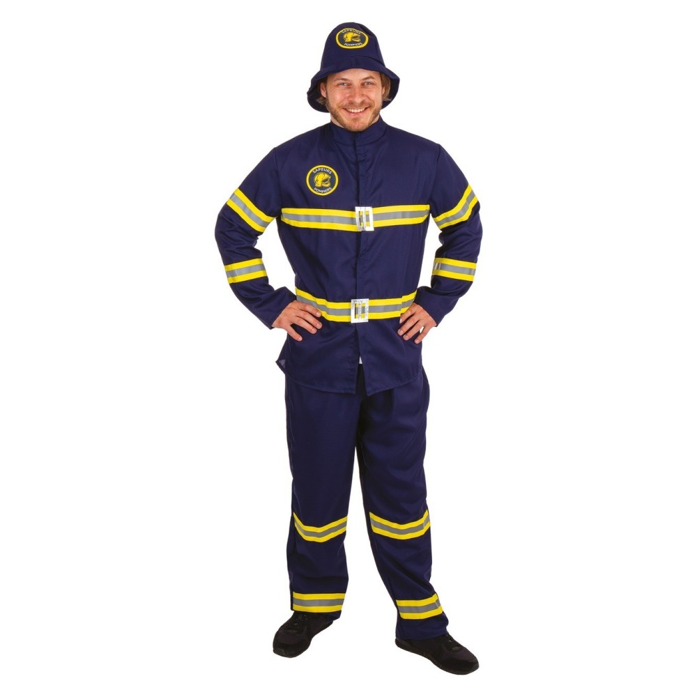 Costume pompier adulte pas cher bleu | Fiesta Factory