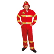Costume pompier adulte rouge pas cher | Fiesta Factory