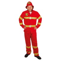 Costume pompier adulte rouge pas cher | Fiesta Factory