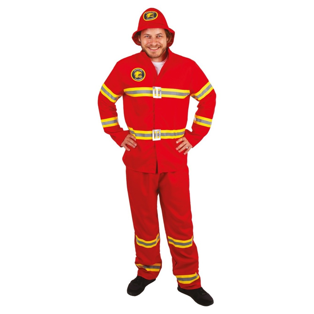 Costume pompier adulte rouge pas cher | Fiesta Factory