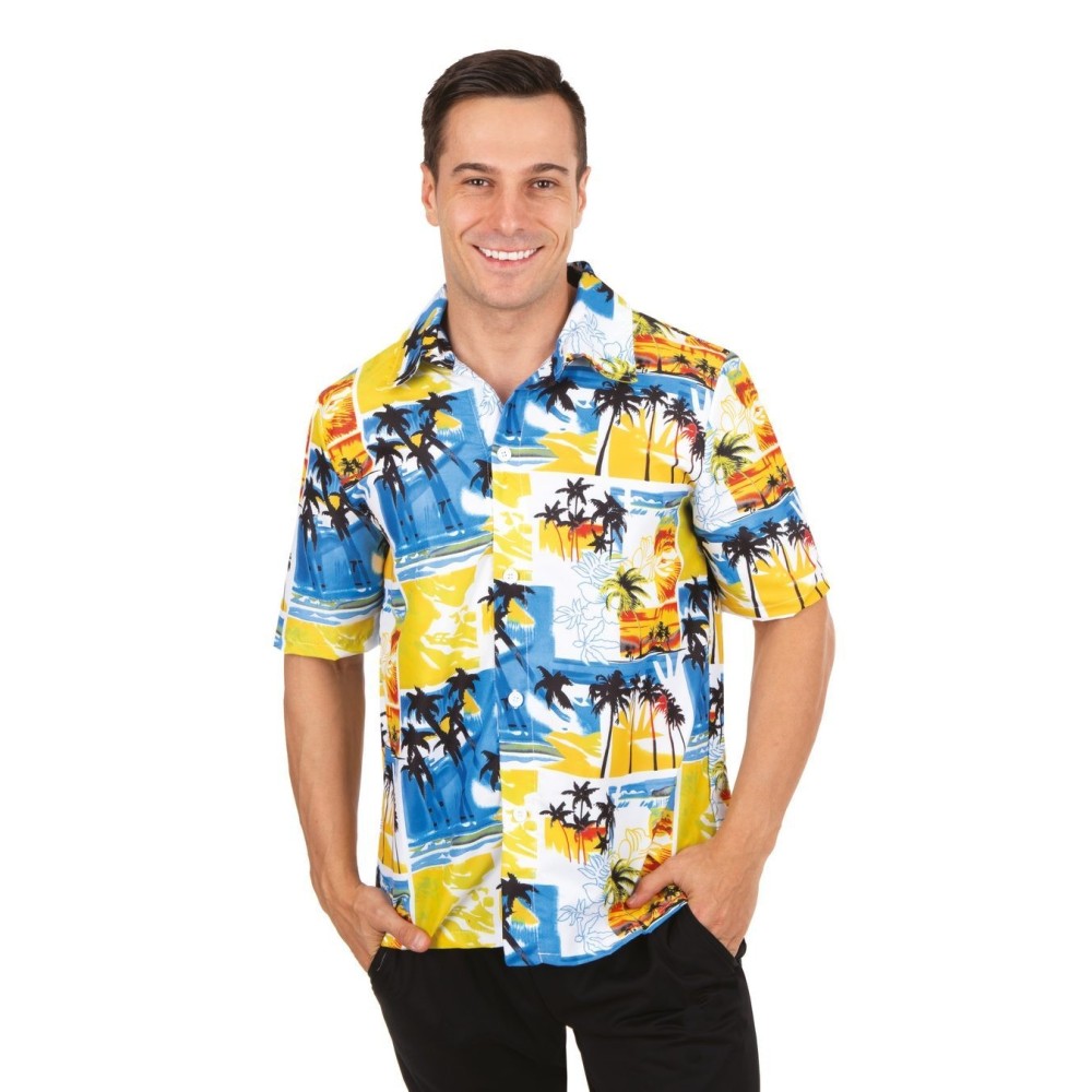 Chemise hawaïenne palmiers adulte pas cher S/M | Fiesta Factory