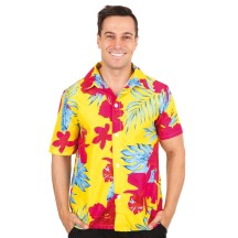 Chemise hawaïenne fleurs adulte pas cher | Fiesta Factory