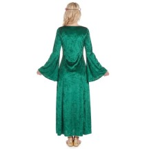 Déguisement Médiéval Vert Effet Velours Femme -  - Costumes adulte