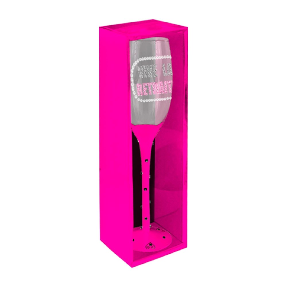 Flûte champagne retraite rose pas cher | Fiesta Factory