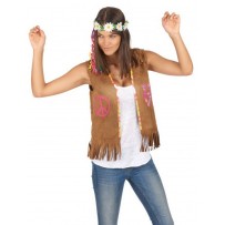 Gilet hippie femme 55 cm pas cher | Fiesta Factory