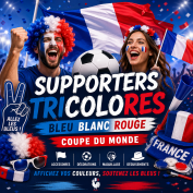 Supporters Bleu Blanc Rouge | Décoration & Accessoires Coupe du Monde
